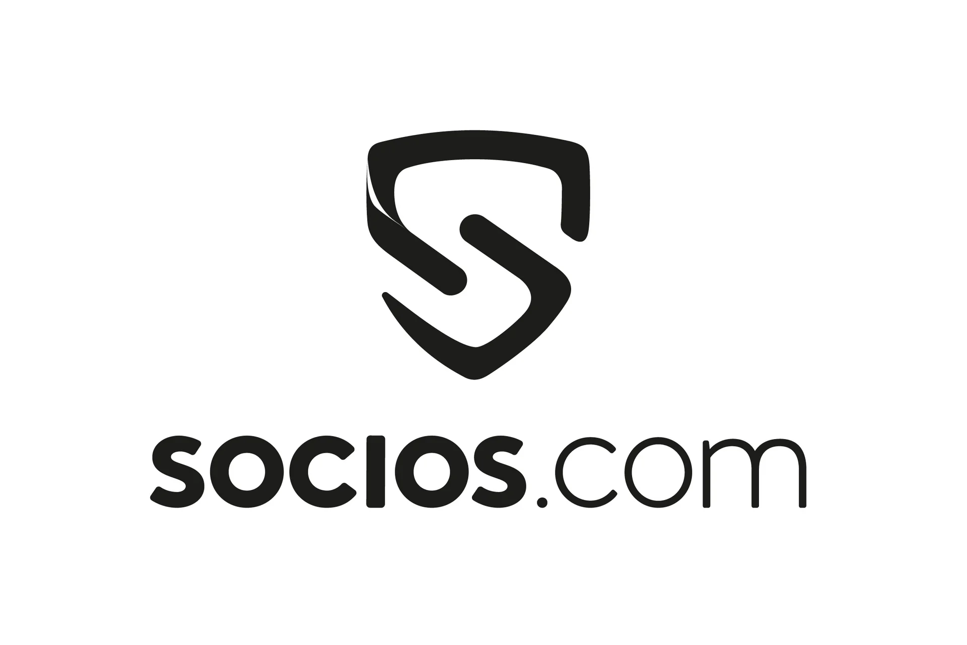 The official logo of Socios, featuring its black script-style text on a white background.