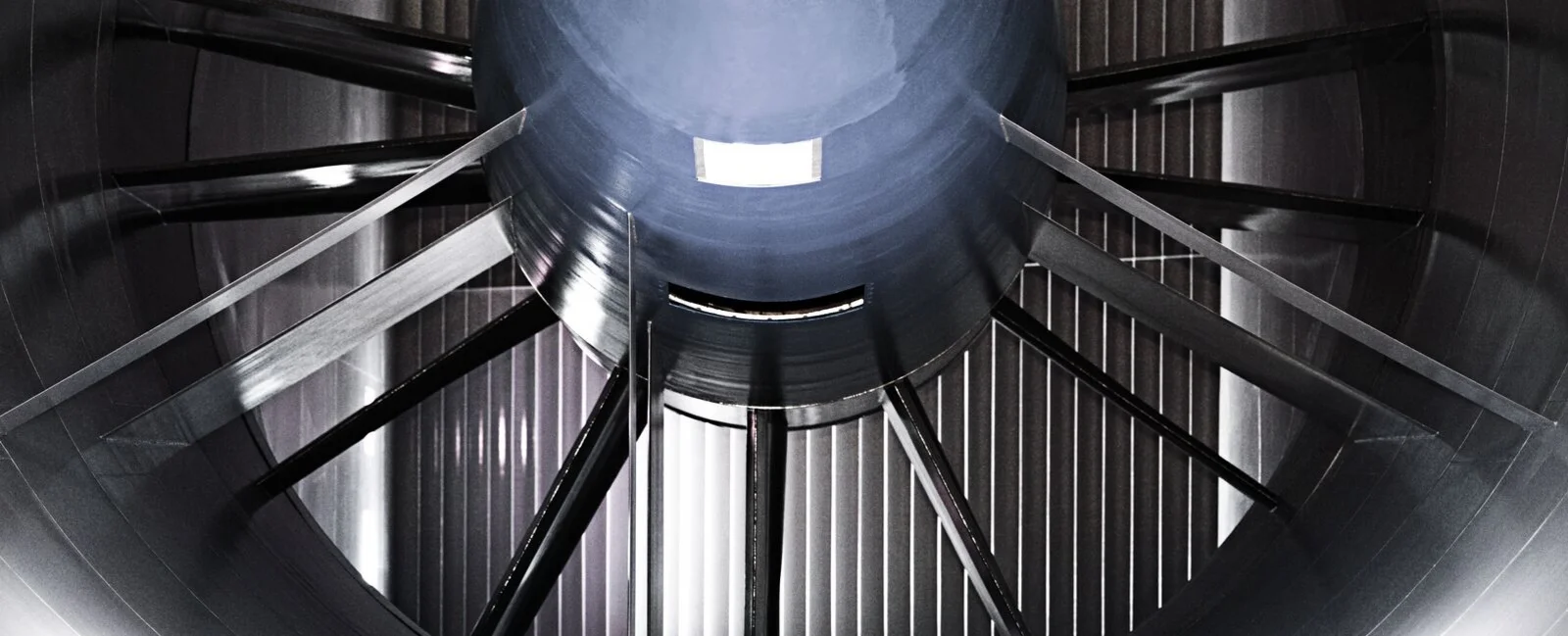 A high-tech wind tunnel facility at the Sauber F1 Team factory in Hinwil, Switzerland, used for aerodynamic testing and development of Formula 1 race cars.