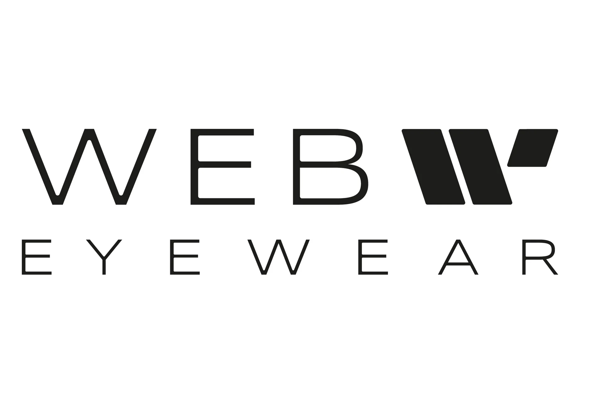 The official logo of Web Eyewear, featuring its black script-style text on a white background.
