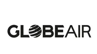 The official logo of GlobeAir, featuring its black script-style text on a white background.