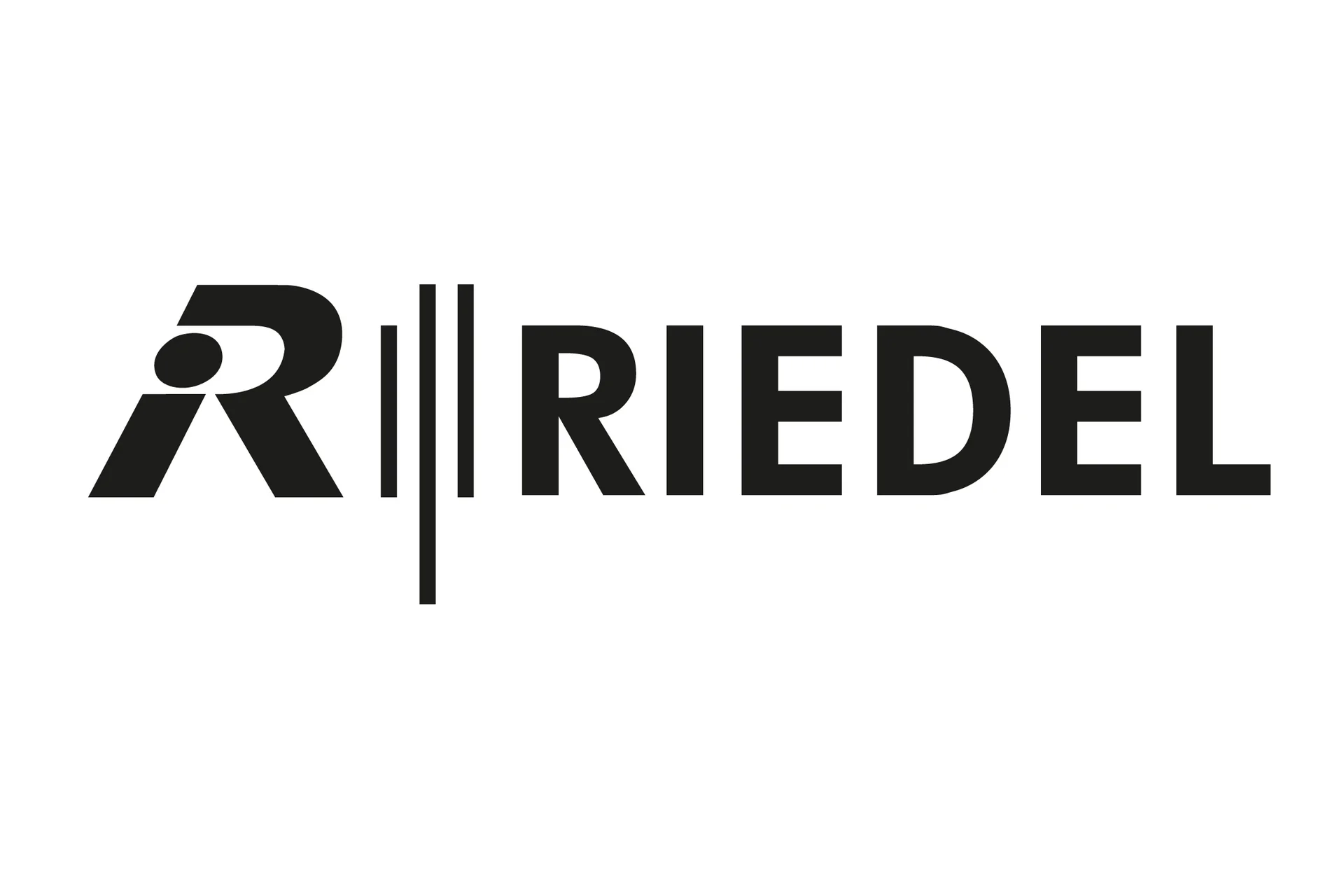 The official logo of Riedel, featuring its black script-style text on a white background.