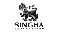 The official logo of Singha, featuring its black script-style text on a white background.