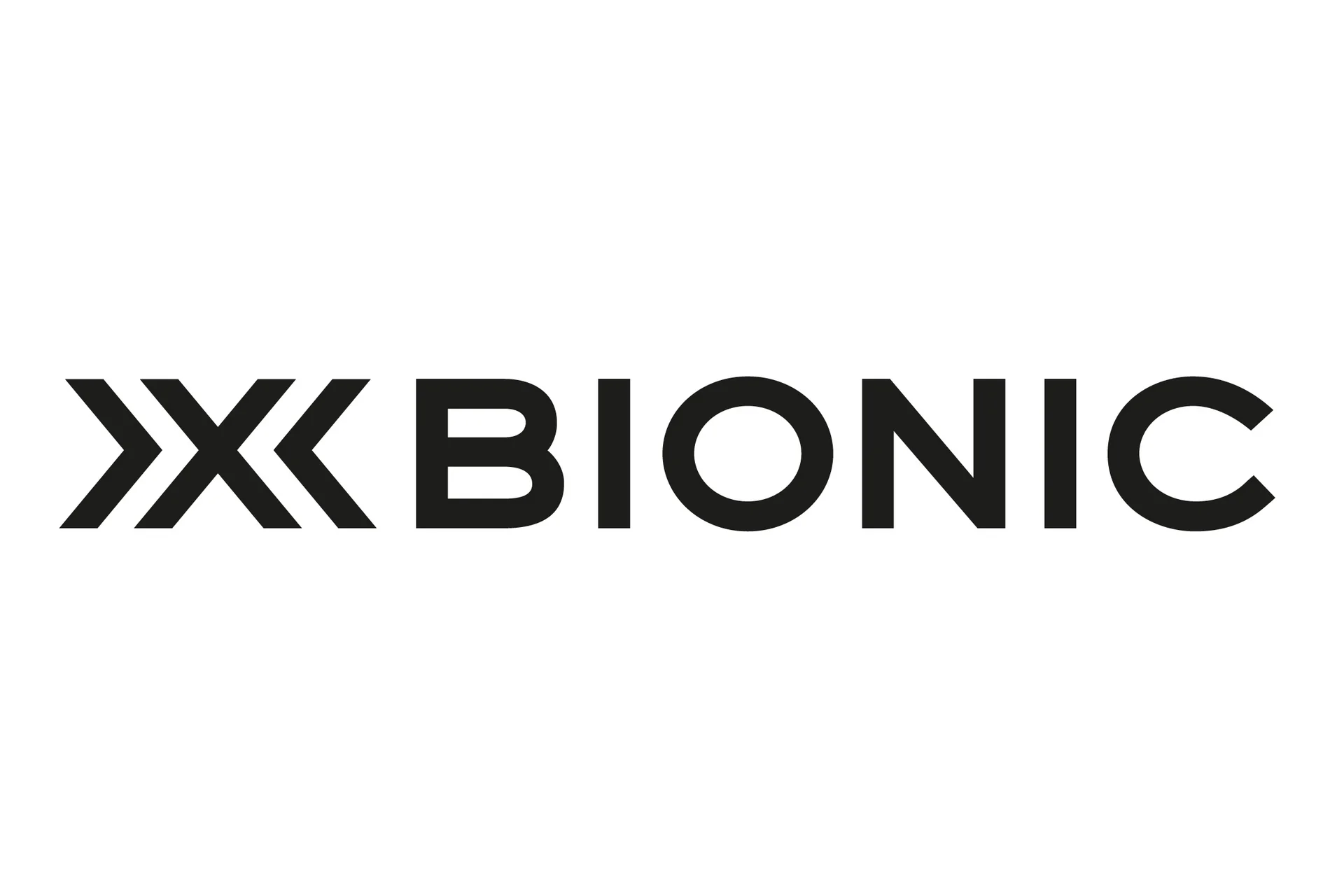 X-Bionic logo in black text on a white background, representing the high-performance sportswear brand.